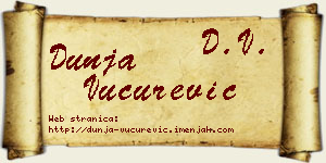 Dunja Vučurević vizit kartica